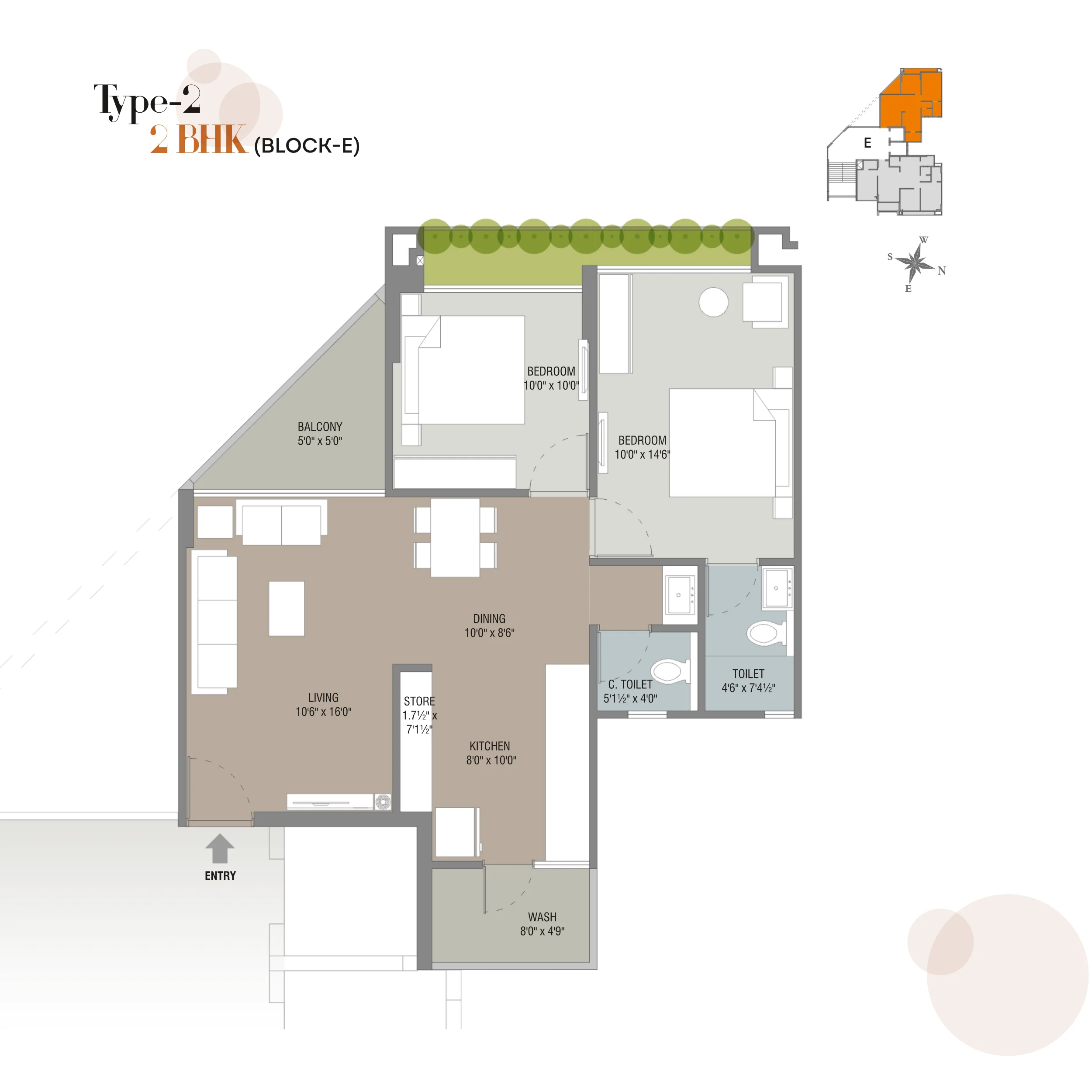 Darshanam Bliss - Type-2 2BHK (Block-E)