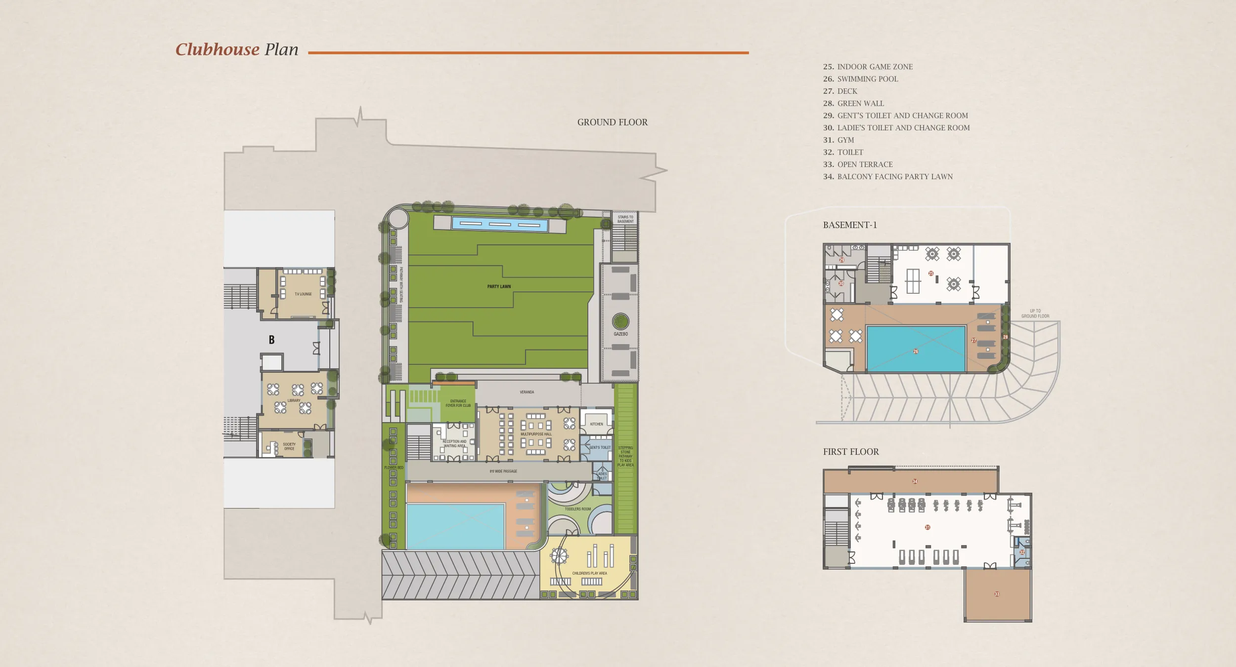 Darshanam Splendora 3 (Apartments) - Clubhouse Plan