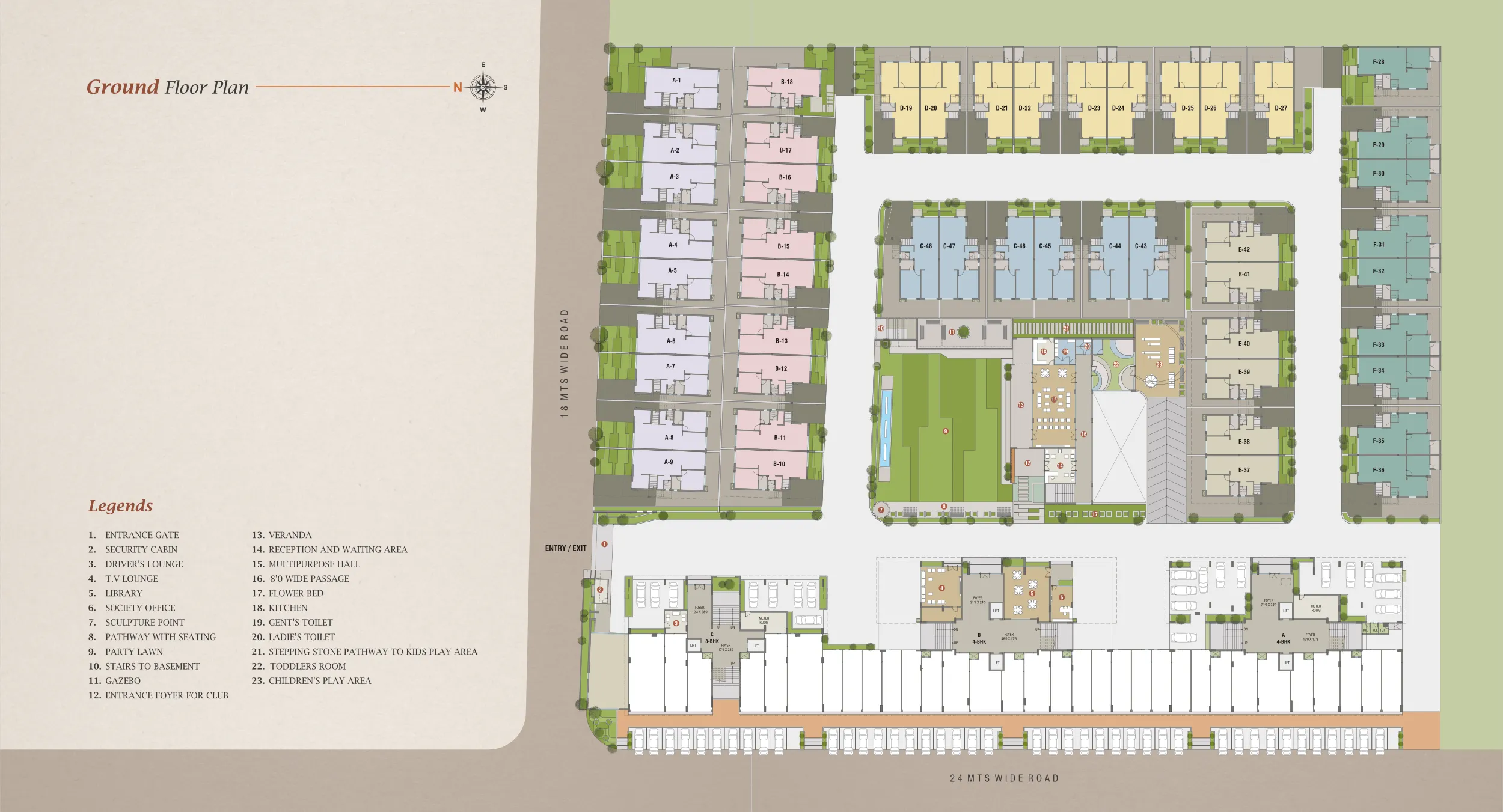 Darshanam Splendora 3 (Apartments) - Ground Floor Plan