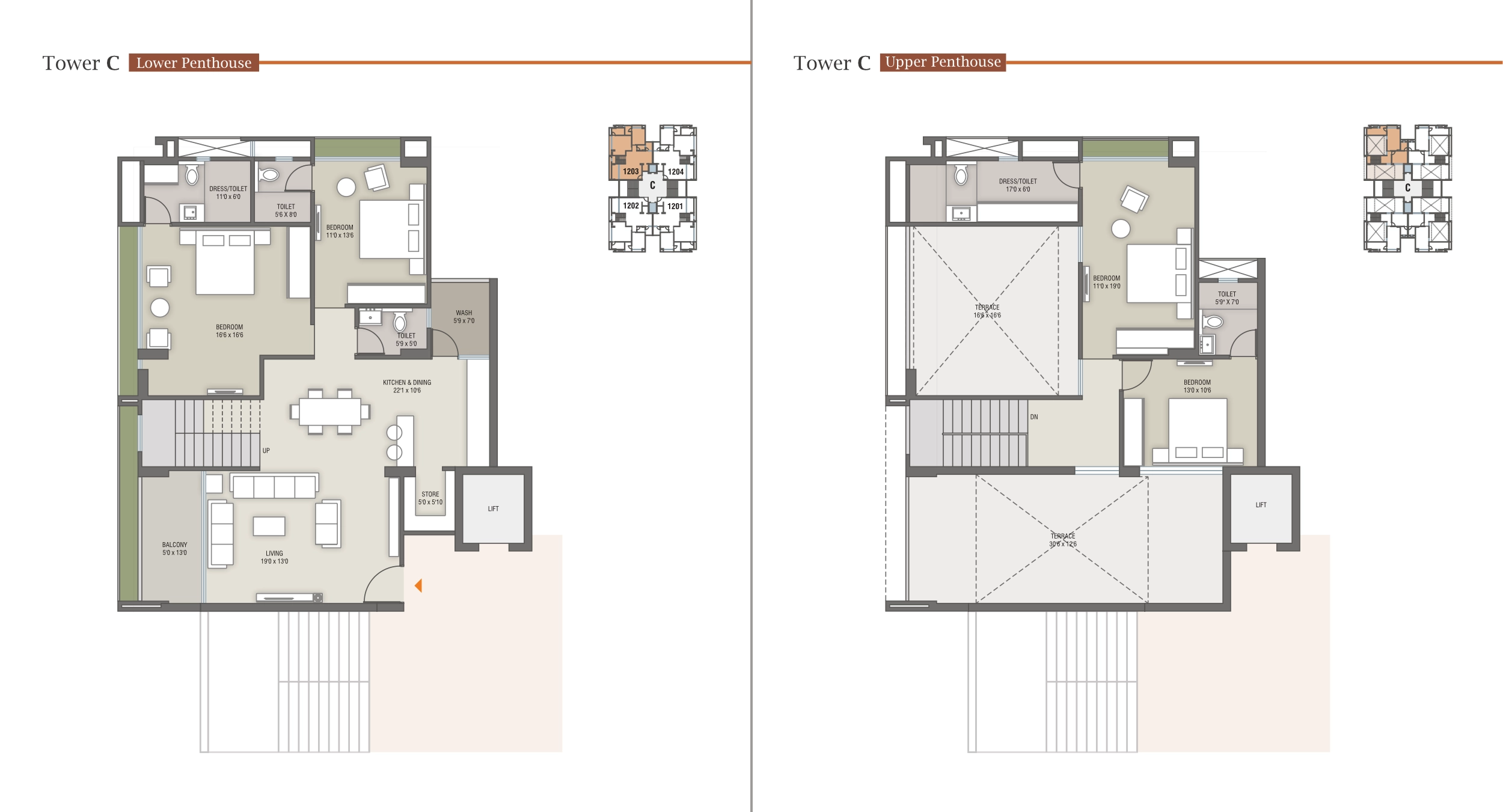 Darshanam Splendora 3 (Apartments) - Tower C - Penthouse
