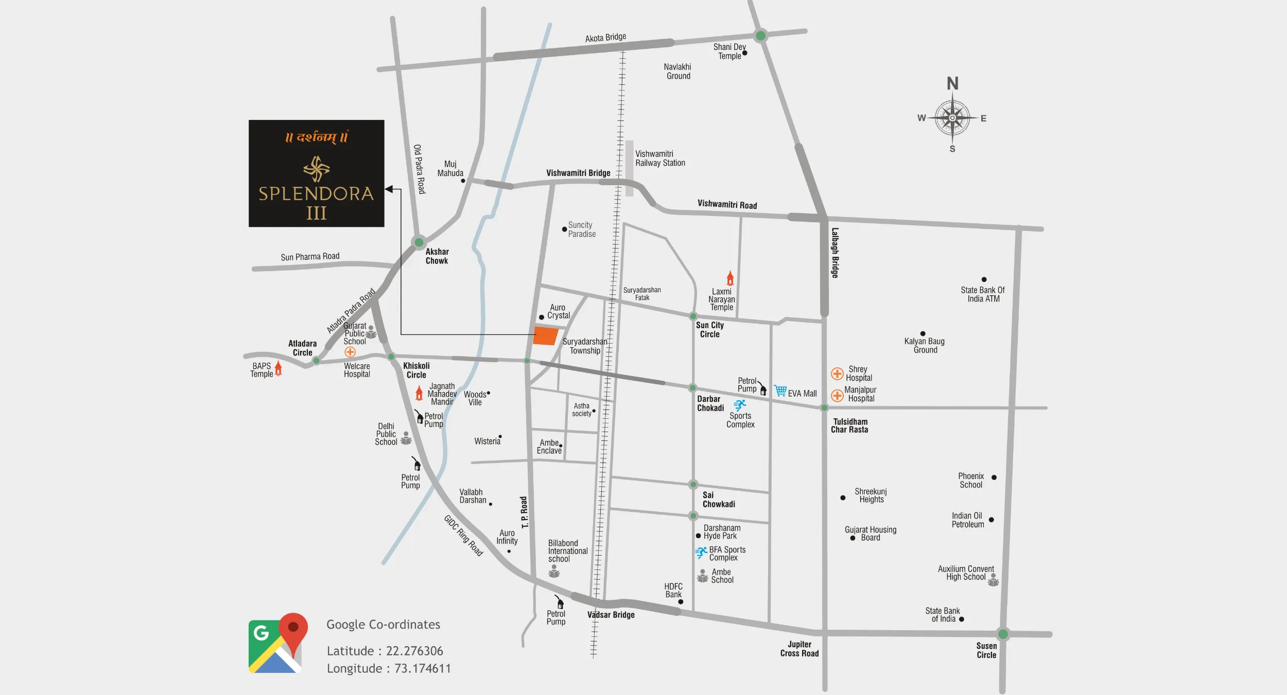 Darshanam Splendora 3 (Showrooms/Shops) - Keyplan