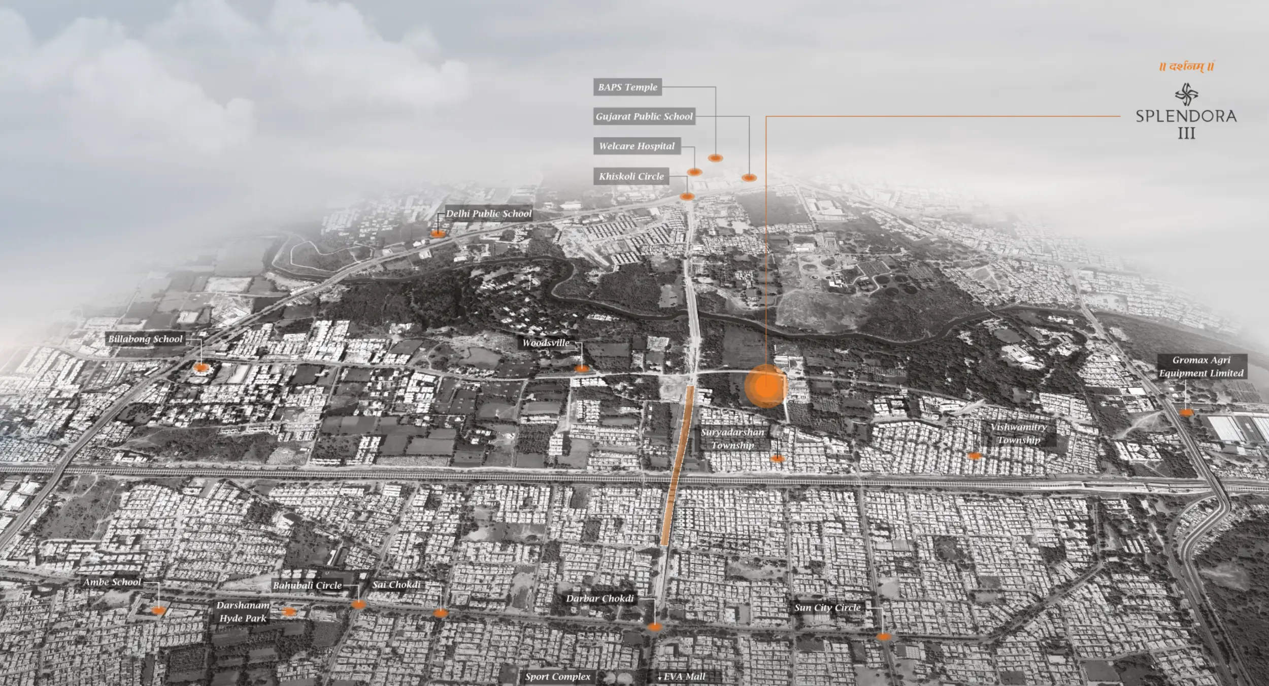 Darshanam Splendora 3 (Showrooms/Shops) - Location Map